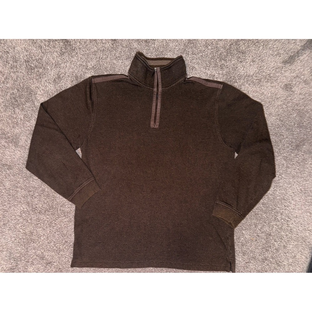 Van Heusen Men's Brown Quarter-Zip Pullover Sweater
